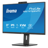 iiyama ProLite XB2797QSNPH-B1 27" Moniteur Noir, 1x DisplayPort, 1x HDMI, 3x USB-C, 2x USB-A, 1x RJ-45, Webcam