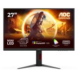 AOC U27G4XM 27" 4K UHD Moniteur gaming  Noir/Rouge, HDMI 2.1, DisplayPort 1.4, 4x USB-A, USB-B, 160 Hz