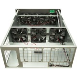 Inter-Tech 4W2 MINING-RACK, boîtier de serveur Noir | 2x USB-A