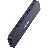 Sitecom Hub multiport MacBook Air 6-en-2, Station d'accueil Bleu
