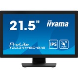 iiyama ProLite T2234MSC-B1S 21.5" Moniteur tactile Noir (Mat), 1x DisplayPort, 1x HDMI, 1x VGA