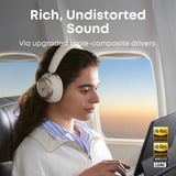 Anker Space One Pro casque over-ear Crème, Bluetooth, Adaptive ANC 3.0, LDAC