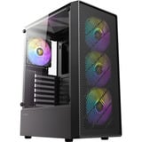 Antec AX26 RGB Elite boîtier midi tower Noir | 3x USB-A | Window