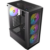 Antec AX26 RGB Elite boîtier midi tower Noir | 3x USB-A | Window