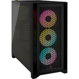 Corsair 4000D RGB AIRFLOW boîtier midi tower Noir | 1x USB-A | 1x USB-C | RGB | Verre Trempé