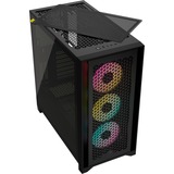 Corsair 4000D RGB AIRFLOW boîtier midi tower Noir | 1x USB-A | 1x USB-C | RGB | Verre Trempé