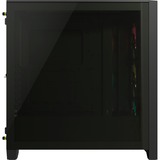 Corsair 4000D RGB AIRFLOW boîtier midi tower Noir | 1x USB-A | 1x USB-C | RGB | Verre Trempé