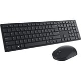 Dell KM5221W set de bureau sans fil Noir, Layout BE (AZERTY), Plunger, 100%, 1000 - 4000 dpi