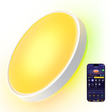 Govee Plafonnier intelligent RGBICWW Pro, Lampe Blanc, 15 pouces, 2.4GHz Wi-Fi + Bluetooth