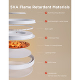 Govee Plafonnier intelligent RGBICWW Pro, Lampe Blanc, 15 pouces, 2.4GHz Wi-Fi + Bluetooth