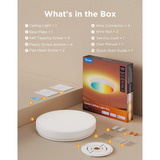 Govee Plafonnier intelligent RGBICWW Pro, Lampe Blanc, 15 pouces, 2.4GHz Wi-Fi + Bluetooth
