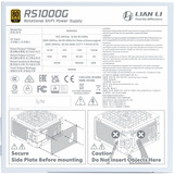Lian Li Rotational Shift 1000G + Hub alimentation  modulaire 1000 watt Blanc, 1x 12V-2x6, 4x PCIe, Hub 4x connecteurs USB
