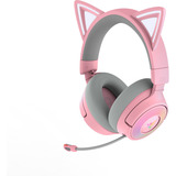 Razer Kraken Kitty V3 Pro Quartz casque gaming over-ear Rose/gris, RGB, 2.4 GHz / Bluetooth / USB