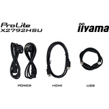 iiyama ProLite X2792HSU-B1 écran plat de PC 68,6 cm (27") 1920 x 1080 pixels Full HD LED Noir Moniteur  Noir (Mat), 68,6 cm (27"), 1920 x 1080 pixels, Full HD, LED, 3 ms, Noir