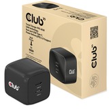 Club 3D 45W GaN PPS Travel Charger Noir, 2x USB-C