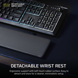 Corsair RGB clavier gaming Noir, Layout US (QWERTY), Membrane, 100%