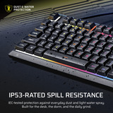 Corsair SKIFF 100 RGB clavier gaming Noir, Layout US (QWERTY), Membrane, 100%, LED RGB