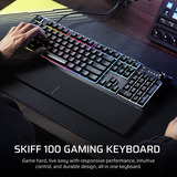 Corsair SKIFF 100 RGB clavier gaming Noir, Layout US (QWERTY), Membrane, 100%, LED RGB