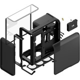HYTE X50 Black boîtier midi tower Noir | 2x USB-A | 1x USB-C | Window