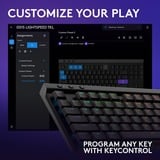 Logitech G515 LIGHTSPEED TKL RGB clavier gaming mécanique Noir, Layout US-International (QWERTY), GL Tactile, 80% (TKL), Double-shot PBT, Bluetooth, 2.4GHz, USB 2.0