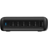 Sitecom 200W GaN Power Delivery Desk Charger Noir, 5x USB-C, 1x USB-A