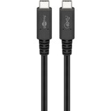 goobay IB-CB034 USB-C > USB-A et USB-C, Câble Noir, 1 mètre