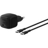 Belkin UltraCharge 2-en-1 chargeur magnétique pliable Qi2 25 W Noir, USB-C, 25 W
