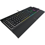 Corsair K55 RGB PRO clavier gaming Noir, Layout BE (AZERTY), Membrane, 100%