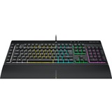 Corsair K55 RGB PRO clavier gaming Noir, Layout BE (AZERTY), Membrane, 100%