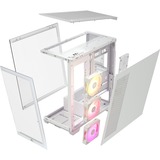 Corsair iCUE LINK 3500X RGB  boîtier midi tower Blanc | 2x USB-A | 1x USB-C | RGB | Verre Trempé
