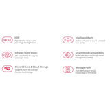 Foscam SD4H, 2K/4MP Dual-Band WiFi, Caméra de surveillance Blanc