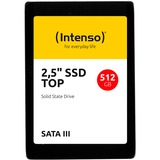 Intenso Top 2.5" 512 Go Série ATA III MLC SSD Noir, 512 Go, 2.5", 520 Mo/s, 6 Gbit/s, En vrac