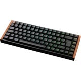 Keychron K2 HE-F1Z Wireless RGB clavier Noir, Layout BE (AZERTY), Gateron Double-Rail Magnetic Nebula, 75%, Hot-swappable, Bluetooth, 2.4GHz