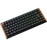 Keychron K2 HE-F1Z Wireless RGB clavier Noir, Layout BE (AZERTY), Gateron Double-Rail Magnetic Nebula, 75%, Hot-swappable, Bluetooth, 2.4GHz