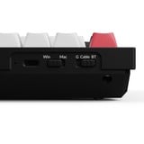 Keychron Q1 HE-H1Z QMK RGB clavier mécanique Noir, Layout BE (AZERTY), Gateron Double-Rail Magnetic Nebula, 75%, Hot-swappable, Bluetooth, 2.4GHz