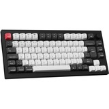 Keychron Q1 HE-H1Z QMK, clavier Noir, Layout BE, Gateron Double-Rail Magnetic Nebula, RGB led, 75%, Hot-swappable, Bluetooth, 2.4GHz