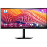 MSI Modern MD342CQP 34" Moniteur UltraWide Noir, 1x DisplayPort, 2x HDMI, 1x USB-C, 2x USB-A, 120 Hz