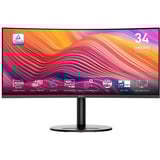 MSI Modern MD342CQP 34" Moniteur UltraWide  Noir, HDMI, DisplayPort, 2x USB-A, USB-B, USB-C
