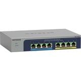 Netgear MS108UP, Switch Gris, Non-géré, 2.5G Ethernet (100/1000/2500), Full duplex, Connexion Ethernet, supportant l'alimentation via ce port (PoE), Montage mural