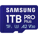 SAMSUNG PRO Plus 1 To microSDXC, Carte mémoire Bleu, UHS-I U3, Classe 10, V30, A2