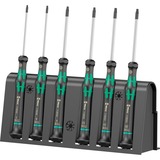 Wera 2067/6 Electronics TORX BO screwdriver set + Rack, Tournevis Noir/Vert, 6 pièces