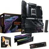 ALTERNATE Upgrade Kit B850 AORUS ELITE WIFI7 + Ryzen 7 9800X3D + 64 Go + 2 To SSD Noir, Carte mère, CPU, mémoire, SSD