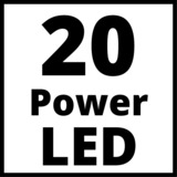 Einhell TE-CL 18/2000 LiAC - Solo LED Noir, Rouge, Lampe Rouge/Noir, LED, 20 ampoule(s), 1,23 kg, Noir, Rouge, Éclairage autonome
