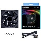 Lian Li UNI FAN TL 140 LCD ventilateur de boîtier RGB  Noir, 140 x 144 x 28 mm