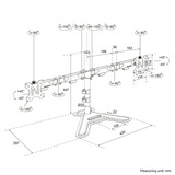 Neomounts DS45-600BL2 Support de moniteur pour deux écrans 10-32" Noir