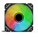 Sharkoon SHARK Mirror RGB PWM, Ventilateur de boîtier Noir, 4 broches PWM