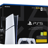 Sony Interactive Entertainment PlayStation 5 Digital Edition (Slim) - 825 Go + 2 manettes sans fil DualSense, Console de jeu Blanc/Noir