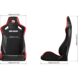 Trak Racer Recline Seat, Siège de course Noir/Rouge