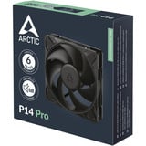 ARCTIC P14 Pro ventilateur de boîtier Noir, 140 x 140 x 27 mm, PWM, Ventilateur, 14 cm, 400 tr/min, 2500 tr/min, 186 m³/h, Noir