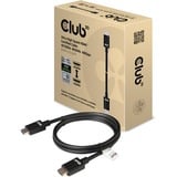 Club 3D HDM ultra haute vitesse, Câble Noir, 1 mètre, 4K 120Hz, 8K 60Hz, 48Gbps